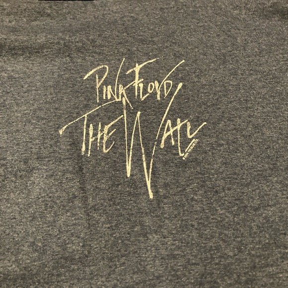 EUC Pink Floyd Shirt Mens L Short Sleeve The Wall Crew Neck Ringer Blue - Picture 6 of 7
